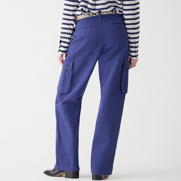 New JCREW Size 30 Relaxed Cargo Pants in Heavyweight Twill Royal Navy $128 BW526 - Picture 2 of 9